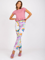 Brudnoróżowy krótki t-shirt damski Hierro MAYFLIES