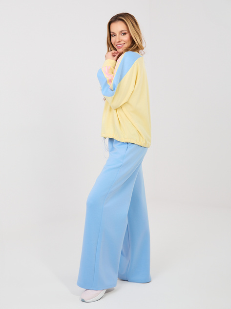 Niebiesko-żółty komplet z bluzą bez kaptura RUE PARIS
