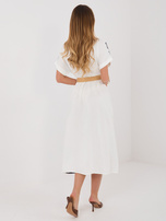 Granatowa midi koszulowa sukienka na lato