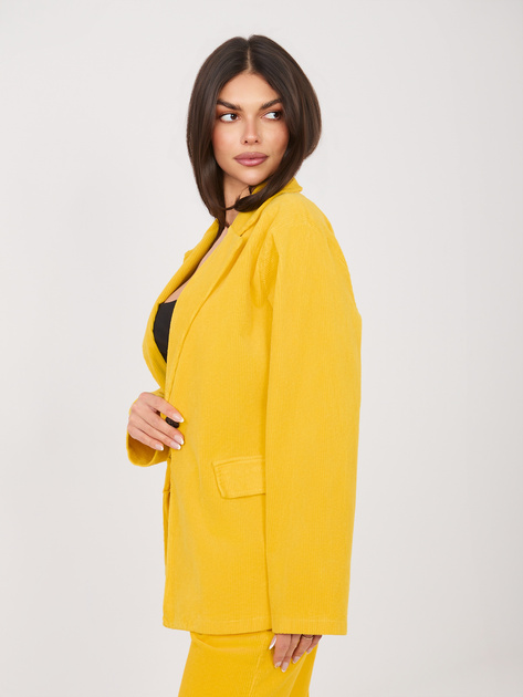 Żółta sztruksowa marynarka oversize RUE PARIS