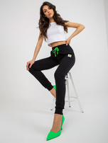 Hurt Czarne bawełniane spodnie dresowe z kieszeniami