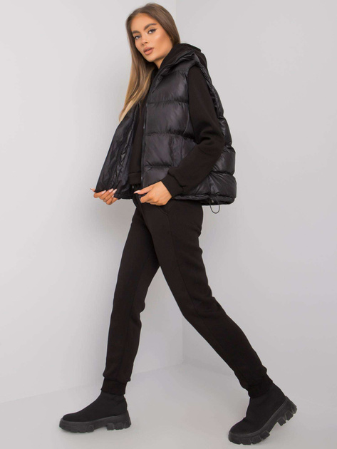 Czarny komplet z kamizelką Aysel