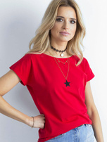 Czerwony t-shirt Circle
