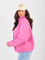 Ciemnoróżowa bluza z suwakiem u góry NATURAL SIDE