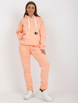 Hurt Brzoskwiniowy komplet dresowy z bluzą oversize