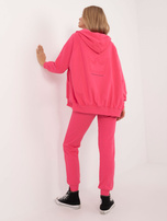 Hurt Ciemnoróżowy trzyczęściowy komplet dresowy ze spodniami