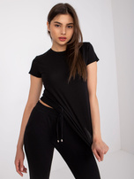 Czarny t-shirt Peachy