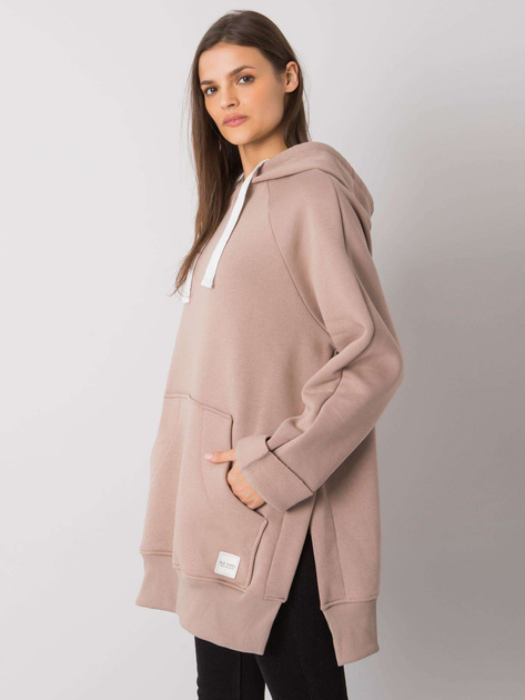 Ciemnobeżowa bluza kangurka Arno RUE PARIS