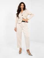 Jasnobeżowe dresowe spodnie w eleganckim stylu