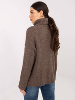 Fango damski sweter golf o grubym splocie