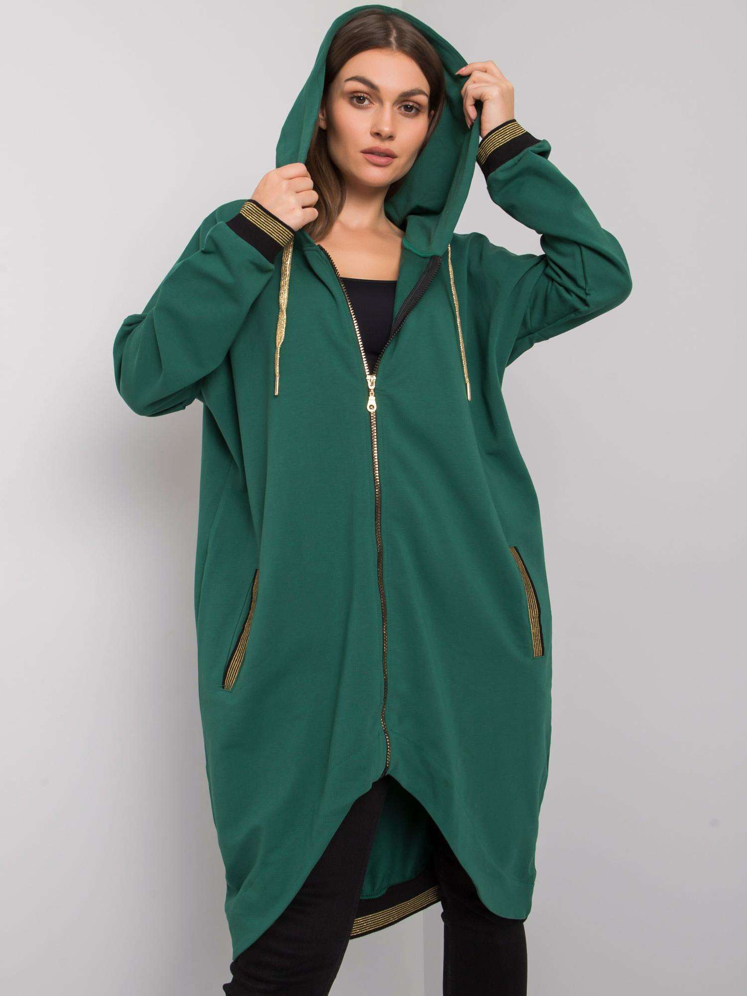 Ciemnozielona bluza rozpinana Alissa