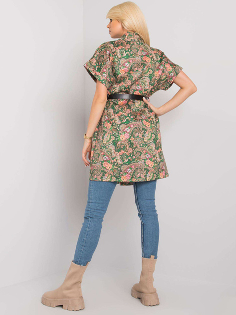 Zielony płaszcz z krótkim rękawem Sonja