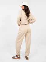 Beżowy dresowy komplet ze spodniami joggerami