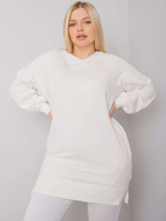 Ecru gładka bluza plus size Toledo