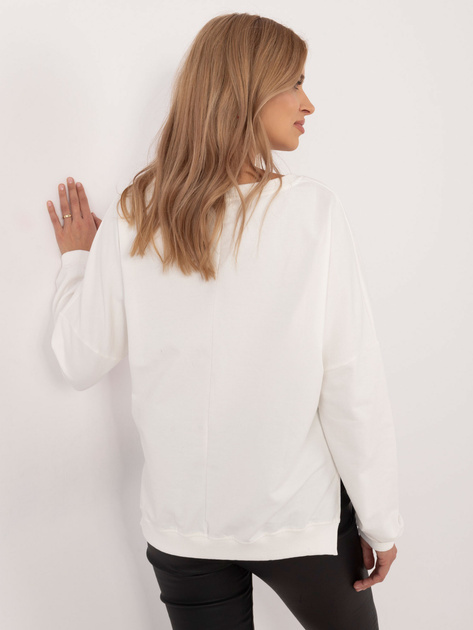 Hurtownia Ecru bluzka z nadrukiem i ściągaczami