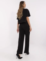 Czarny dwuczęściowy komplet z wiskozą 