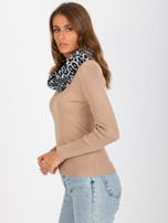 Hurtownia online Szary komin damski w panterkę