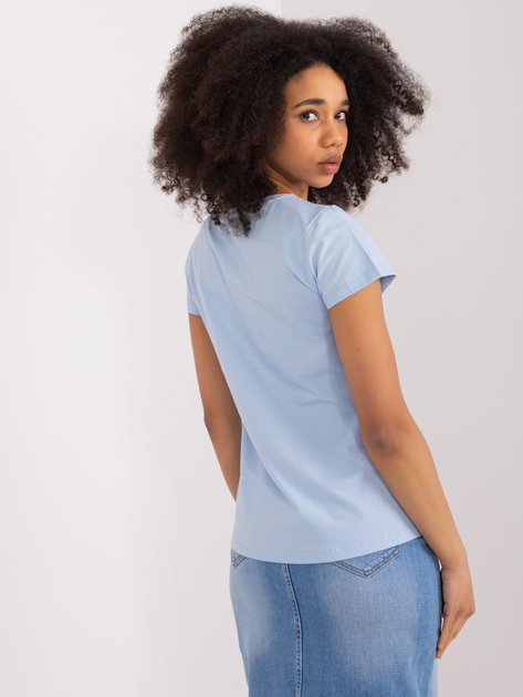 Hurt Jasnoniebieski t-shirt z napisem BASIC FEEL GOOD