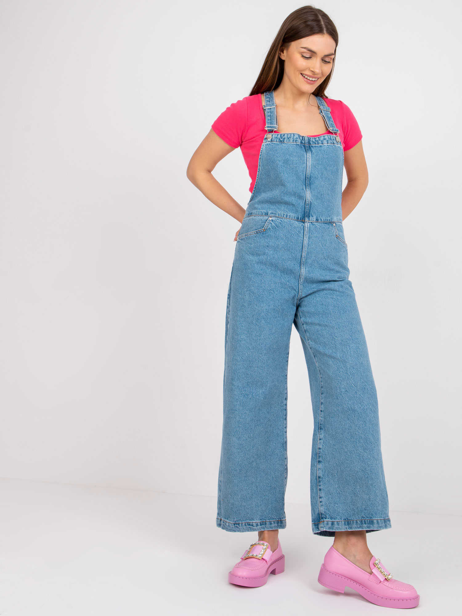 Light blue jeans jumpsuit for women Verona RUE PARIS 