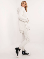 Hurt Jasnoszary melanżowy komplet basic z bluzą z kapturem