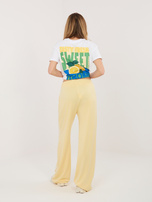 Jasnożółte dresowe spodnie z wiskozą 