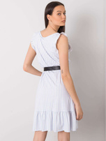 Helles blaues gestreiftes Kleid Clarabelle.