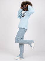 Jasnoniebieska bluza dresowa z napisem Madera