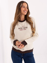 Jasnobeżowa damska bluza bez kaptura