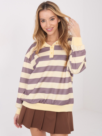 Jasnożółta damska bluza w paski