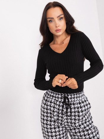 Wholesale Black Women's Knit Sweater