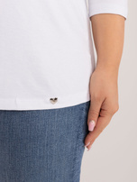 Biała bluzka plus size z wiskozy Mariel