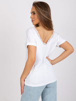 Biała bluzka z dekoltem na plecach Salma RUE PARIS