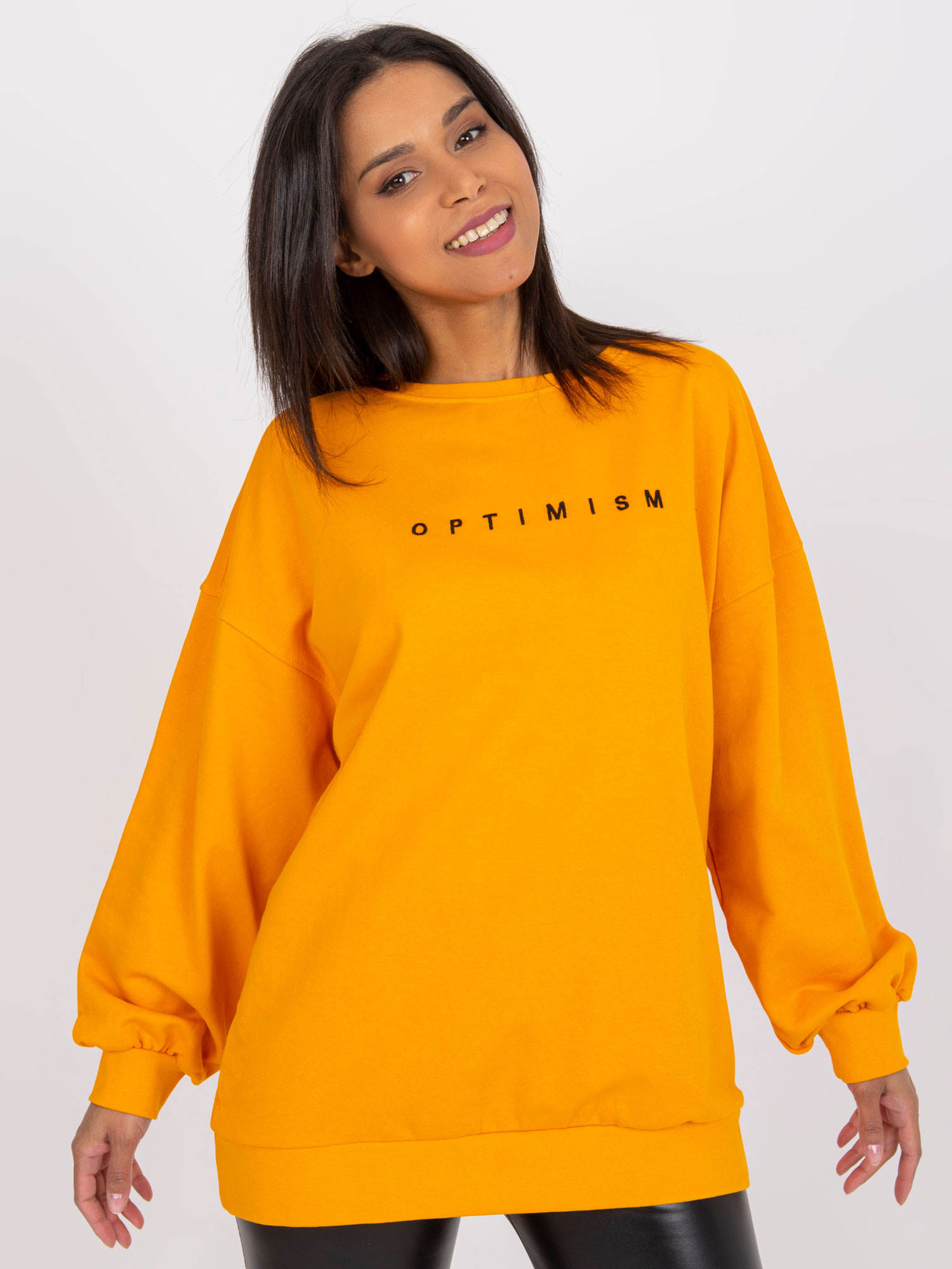 Light Orange Loose Sweatshirt Miley 