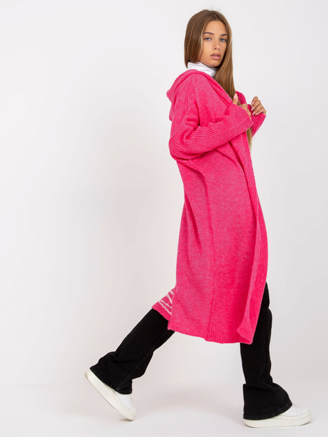 Hurt Fluo różowy luźny kardigan z napisem na plecach OCH BELLA