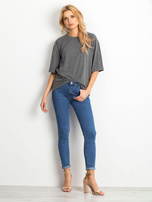 Dark Grey Melange Blouse Celebration