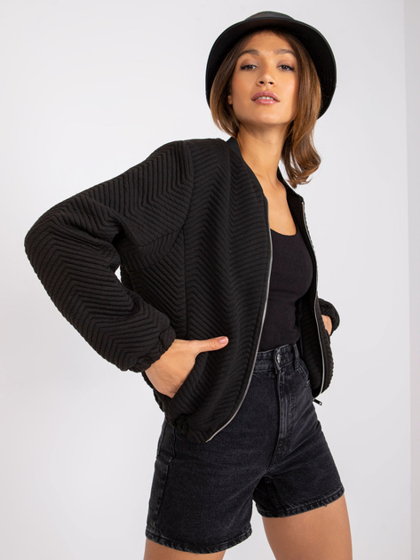 Czarna kurtka przejściowa z kieszeniami Haiti RUE PARIS