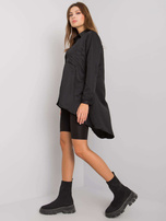 Black Asymmetrical Brinleigh Shirt