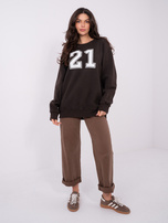 Czekoladowa damska bluza z numerem 21