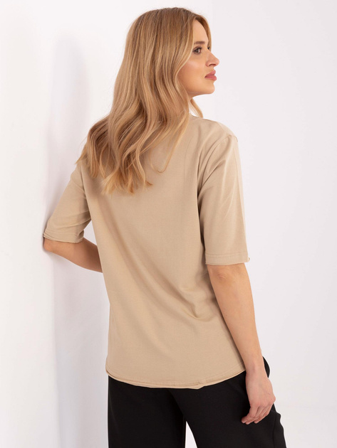 Hurtownia Camelowa casualowa bluzka z bawełny