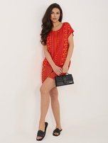 Pomarańczowe letnie szorty we wzory SUBLEVEL 