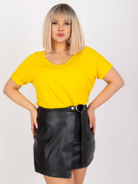 Żółta bluzka plus size na co dzień Dina