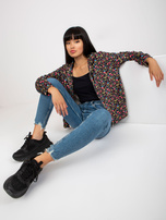 Hurt Czarno-żółta wzorzysta bluza rozpinana z kapturem RUE PARIS 