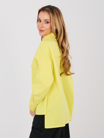 Żółta rozpinana koszula z bawełny 