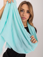 Jasnoniebieska szeroka chusta damska z wiskozy