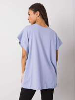 Niebieski t-shirt z naszyjnikiem Arianna RUE PARIS