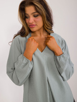 Hurtownia Khaki bluzka z domieszką wiskozy SUBLEVEL