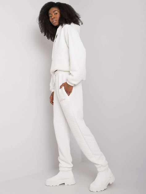 Ecru spodnie dresowe z pikowaniem Naomi RUE PARIS