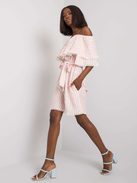 Biało-różowy kombinezon w paski Dalianis