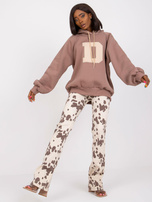 Brązowa bluza dresowa oversize z kapturem Valeria