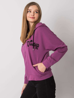 Fioletowa rozpinana bluza z kapturem Diane